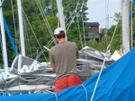 Jeff tidying up after race