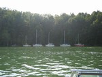 Approaching dock at Pig Roast Point