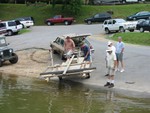 almost in the water