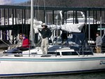 Returning to port after race