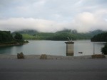 front view from the top of the dam