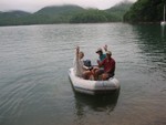 First trip back to boat, Mark and Jim hoping Bill returns for them!