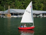 Dave Gage and Paul sailing in harbor