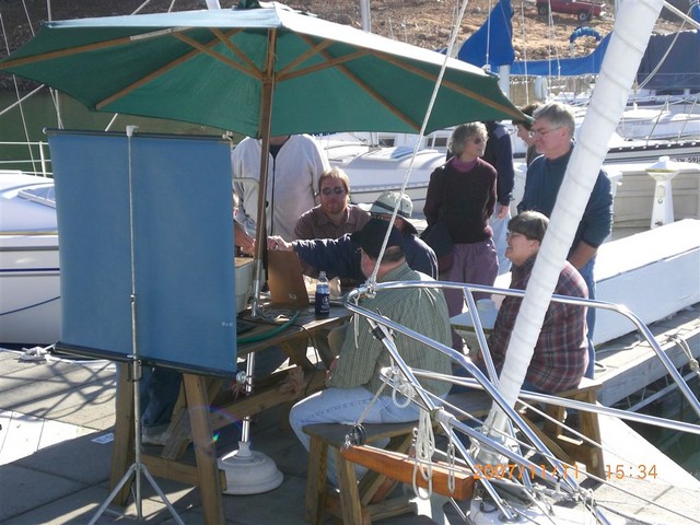 Winterization workshop at sailboat dock led by John Middaugh (pictures submitted by Clarke Lucas)