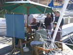 Winterization workshop at sailboat dock led by John Middaugh (pictures submitted by Clarke Lucas)