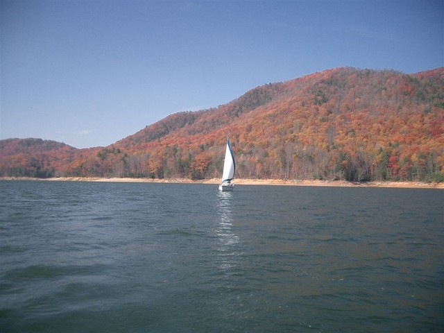 David Bryson single-handing their new boat 11/16/07