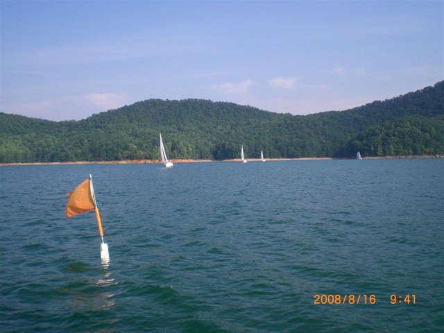 3 lead boats heading for finish line (picture submitted by Clarke Lucas)
