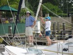 Richard Colberg, Donna Maddox on Minerva in St. Michaels
