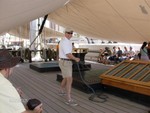 Rob Fannon aboard USS Constellation, Baltimore Inner Harbor