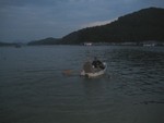 Crossing back to dock after setting up Thursday Night
