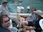 Clarke Lucas ferrying people and dock across to point