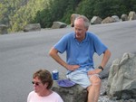 Bill Murdoch telling story of the dam..
details, see http://www.mountaincityonline.com/lake.html
