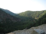 picture from top of dam facing North towards Wilbur Lake