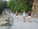 walking back down from view of power station below dam