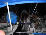 taking guest back to marina after dark..