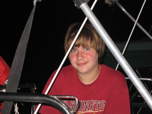 Josh on overnighter at dam picnic