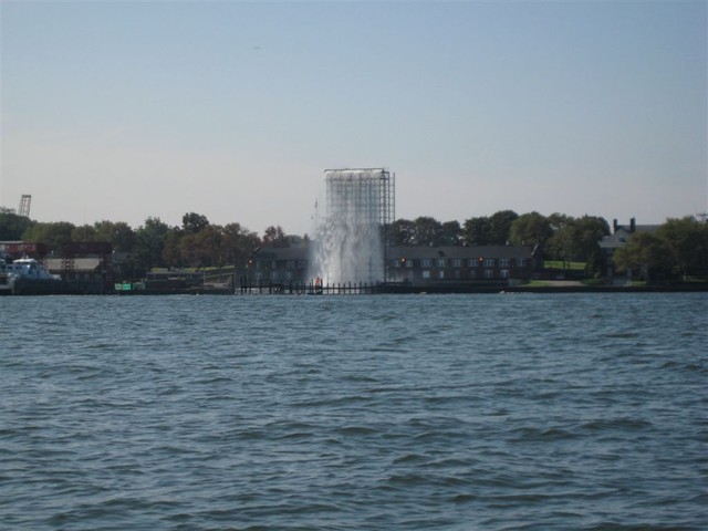 Waterfall Art on Eastern Shore of East River, Olafur Eliasson, a DanishIcelandic artist