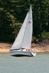 Richard Hallier and crew sailing practice course (picture by Sue Lockett)