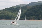 My Love II on upwind leg of practice course (picture by Sue Lockett)