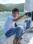 Matt Little aboard Wild Blue Yonder
