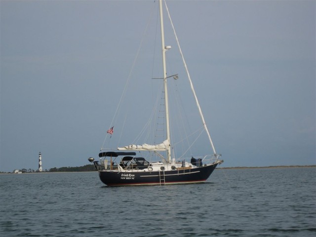 Irish Eyes, Bill and Adair's Pacific Seacraft Crealock Cutter, Cape Lookout