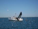 fishing boat in Beaufort Inlet