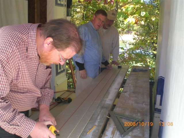 Sunday Oct 19th, meticulous measurement, complex calculations!!  [picture from Clarke Lucas]