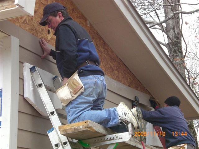 Dave Neil and James Little making progress on east side [picture from C. Lucas, Nov 9]