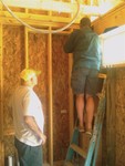 Sept 24, finished the framing, finished running most of wiring, thanks to Kevin, am, Mark, Andy, Gordon, Tim and Brian, even a little time for sailing after the work!