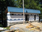 Wednesday, Sept 17 work party:  Windows installed, some wiring completed, air conditioning/heating begun