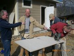 cutting Hardy board, Sat Jan 3, 2009 (pic from C. Lucas)