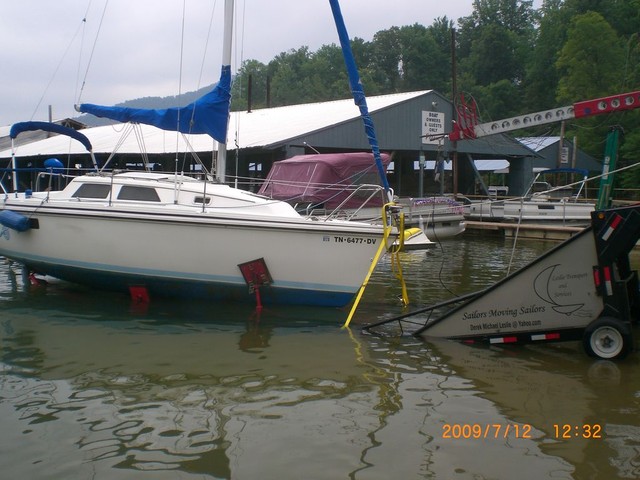 getting boat on trailer