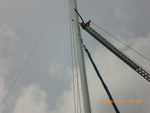 getting ready to lower mast