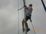 getting ready to lower mast