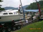 getting ready to lower mast