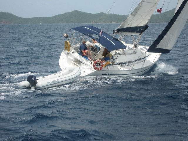 Honest, we weren't racing, the charter agreement says we can't, just crossed closely about 5 times in channel..