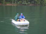 Bill Murdoch and James Little retrieving buoy line at end of overnighter