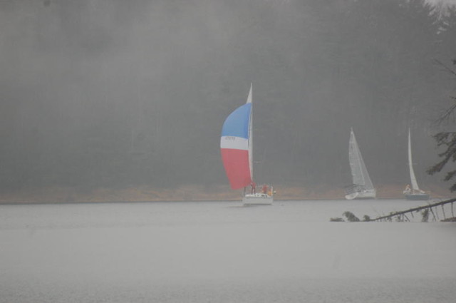 Wayne Catoe's new spinnaker,
pictures submitted by Jean French