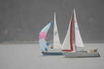 Mark and Skip racing down wind,
pictures submitted by Jean French