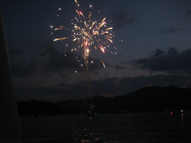 July 4th Fireworks, from the deck of Wild Blue Yonder, S. Little