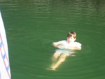 Swimming at the cove for Overnighter