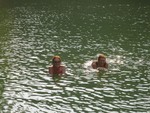 Swimming at the cove for Overnighter