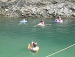 Swimming at the cove for Overnighter