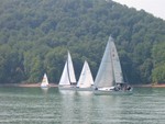 Wind starts to die near finish line at Butler bridge (Photo by Clarke Lucas)