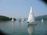 Wind starts to die near finish line at Butler bridge (Photo by Clarke Lucas)
