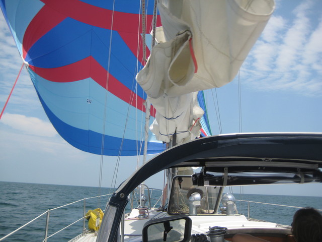 Inaugural spinaker launch, Brysons and Littles off shore sailing from North Edisto River to Charleston, SC
