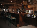 The downstairs bar at The Jackalope's View Restaurant
