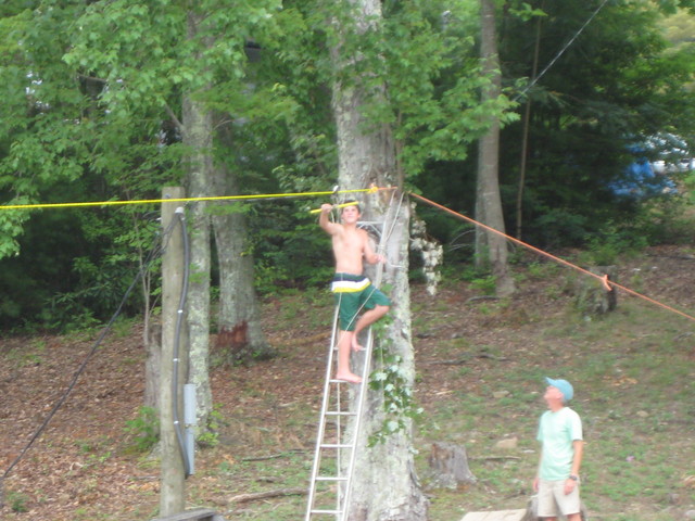 engineering marvel, Bill Murdoch's zip line